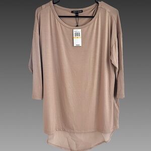 NWT Cable & Gauge Tan Beechwood Hi Low Tunic Top Small